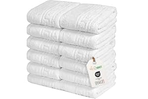 nice homeit Juego de 12 Toallas de 30 x 30 cm – Toallas de Cara y Invitados 100% algodón – para Manos, Maquillaje, Cocina, hogar y Viajes (Blanco)