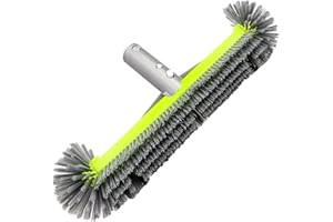 RUNEAY Poolbürste für Folienpool, 43CM Pool Reinigungsbürste für Schwimmbad Pool, Pool Schrubbbürste, Reinigingsborstel voor Zwembaden, EZ Clip Aluminiumgriff, Nicht mit Teleskopstange