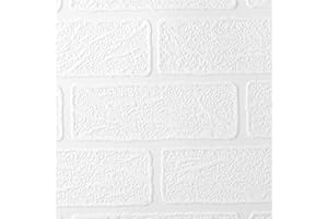 GRAHAM & BROWN Superfresco Paintable Brick Effect White Wallpaper