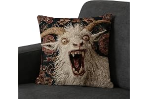 Funny Screaming Goat Pillow Cover - Decorative Soft Home Decor Cushion Case