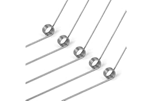GUNGY 10 Pièces Ressorts de Torsion en Acier Inoxydable Diamètre du Fil 1,0 mm Diamètre Intérieur 6 mm Longueur du Bras 60 mm Angle 135° 4 Tours Rotation Gauche 1,0x6x60 mm