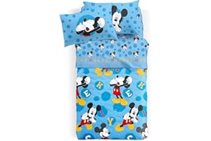 Caleffi 68915 Microfibra Disney Mickey Mouse Copriletto Primaverile per Singolo Letto, Taglia Unica