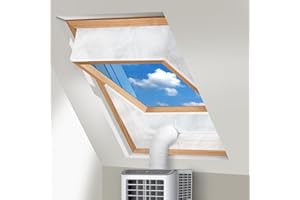Digiroot Fensterabdichtung für Mobile Klimageräte Dachfenster, 2x190CM Hot Air Stop zum Anbringen an Schwingfenster, Fenster Klimaanlage Abdichtung für Max 380CM Fensterumfang, Fensterkitt Set