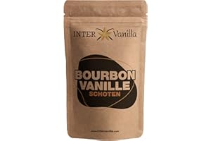 ‎INTERVANILLA InterVanilla Bourbon Vanilleschoten 25 Stück, 12-13 cm Vanille Schoten in Premium Qualität aus Madagaskar zum Backen, Kochen und Süßspeisen. Vanilla Pods
