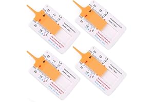 Amacoam Spessimetro Pneumatici Intervallo di Misurazione della profondità del Battistrada Digitale 0-20mm per Autovetture SUV Camion Moto Misurazione la profondità Pneumatico l'automobile 4 Pezzi