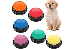 FORIBYW 6PCS Dog Talking Button Recordable Dog Communication Button Colorful Pet Training Buttons Battery Powered Pet Training Buzzer Clear Recording Dog Button for Dogs Pets Speech(6pack)