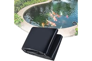 MMCUBE Bâche D'étang Liner Bassin Exterieur - 2x3m 4.5x8m 6x6m 8x10m 10x15m 12x12m Membrane imperméable noir Revêtement pour étang extérieur Bassin de Poissons ( Color : 0.12MM Thick , Size : 4x7m/13x23ft )