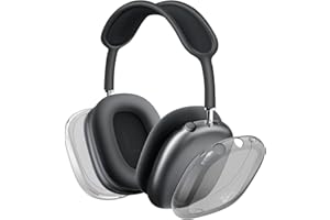 VICHYIE Hülle für Airpods Max, Dünne Weiche TPU Transparent Hülle, Stoßfest, Kratzfest, Durchsichtige Zubehör für AiPods Max -Klargrau