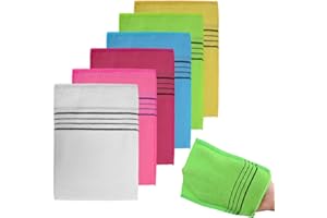 FUTUHADA 8 pezzi Guanto Esfoliante Coreano, Scrub Corpo Salvietta da Bagno, Panno Esfoliante Coreano, Guanti per Rimozione Dello Sporco della Pelle, Docce e Pulizia dei Pori