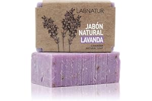 SYS Labnatur Jabón Natural de Lavanda – Vegano y Artesanal con Extracto de Lavanda y Oliva – Hidrata, Suaviza y Relaja – Calmante y Aromático – Hecho en España – 100g