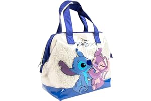 DISNEY LION GUARD Disney Stitch Kulturbeutel, Tasche Stitch und Angel Design, Plüsch-Reisetasche, Geschenk für Mädchen, Frauen, Teenager