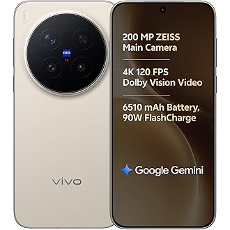 vivo X300 Pro 5G (Dune Gold, 16GB RAM, 512GB Storage) with No Cost EMI/Additional Exchange Offers
