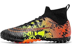 WEJIESS Football Boots Men Cleats Soccer Shoes Professional Spikes Football Competition Shoes Boys' Soccer Shoes Lace Up Training Sneakers