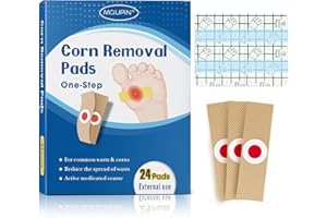 MQUPIN Verrugas, Corn Remover, Eliminar Verrugas, Removedor de Verrugas, Removedor de Maíz, Wart Remover Anti Verrugas Tratamiento para Quitar Verrugas Comunes, Plantares, Maíz y Callos (24pcs)