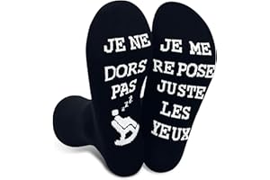 Pcuntslo Chaussette Homme Fantaisie Humour, Chaussette Amusante, Cadeau Original pour Homme Cadeau Collègue Amie Fête des Pères…