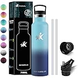 KollyKolla Borraccia Termica 750ml, Borraccia con Cannuccia, Bottiglia Termica Senza BPA & Perdite, Borraccia in Acciaio Inos