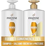 Pantene Pro-V Shampoo Protezione Cheratina, Rigenera E Protegge, per Capelli Deboli o Danneggiati, Ripara i Danni da Styling,