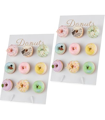 Présentoir Mural à Donuts En Bois Pour Fête Prénatale, Décor De Table