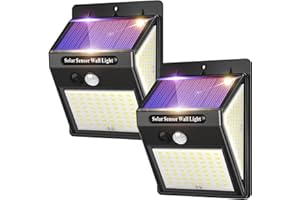 Blewandy Luz Solar Exterior, 144 LED para Jardín con Sensor de Movimiento, 3 Modes, 270º IP65 (2 Pack)