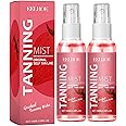 NALACAL 2 Pcs Strawberry Tanning Mist (100ml), Gradual Self Tanner Face Spritz for Natural Summer Tan – Lightweight, Non-Comedogenic Spray with 100% Natural DHA for a Luminous, Orange-Free Glow