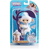Fingerlings glitter monkey white sugar 3763 interactive toy, reacts to sounds, movements and touches