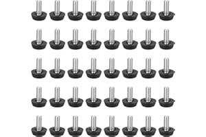JOIKIT 40 Pcs M8 Furniture Feet, 20 x 25mm Adjustable Leveling Table Foot, Plastic Screw Foot Floor Protector for Home Desk
