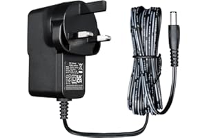 OXZEEWEE 9V 1A 9W 3M Long Pedal Power Supply Adapter, DC Jack Center Negative, AC to DC Switching Adapter (Input 100-240V, Output 9Volt 1Amp/1000mA), PSU Wall Mount Transformer Plug, UKCA Listed