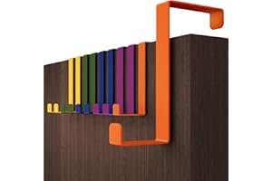 Menz Over Door Hanger – 10 pcs. Multicoloured - Coat Hooks 3.6 cm (1.4") + 4.6 cm (1.8") - Over Door Hook for Hanging Clothes, Coat Rack