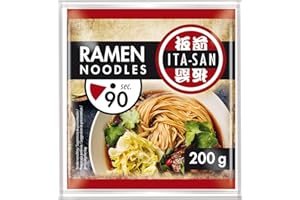 ITA-SAN Fideos Ramen, fideos cocidos al estilo japonés, para preparar platos de ramen asiático de forma rápida y sencilla, 30 x 200 g