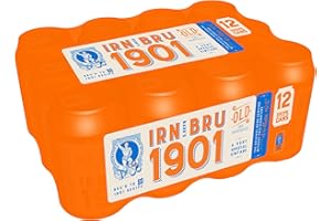 IRN-BRU 1901, 12 Pack A Very Special Vintage Recipe, No Caffeine, Full Sugar, Taste The First Ever IRN-BRU Recipe - 12 x 330ml Cans