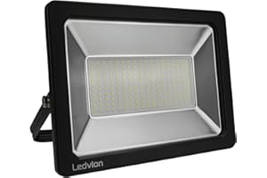 Ledvion Projecteur LED Extérieur, 150 Watt Osram LED Spot, 6500K Eclairage de Sécurité, 12500 Lumens, IP65 Projecteur Étanche Ultra Lumineux, Pour Jardin, Terasse, Garage, Patio
