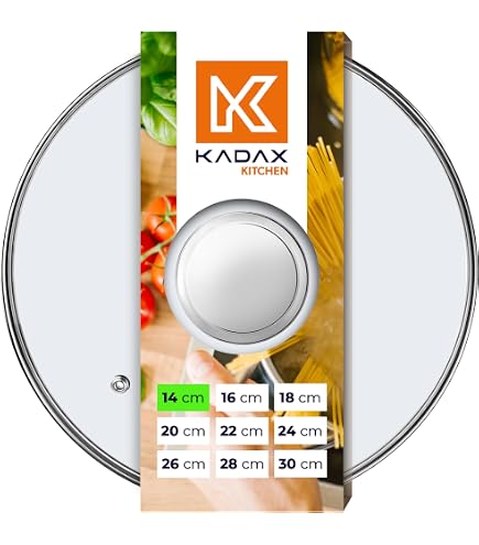 KADAX Couvercle Universel En Verre Pour Casserole Et Poêle - Poignée Argentée Résistante à La Chaleur - Parfait Pour Toutes Vos Cuissons (30 Cm)