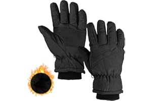 Mayoii Winter Waterproof Kids Ski Gloves, Fleece Lined Thermal Snow Mittens Cold Weather Warm Windproof Glove for 4-14 Years Old Boys Girls Children Snowboard Skating Outdoor Activities