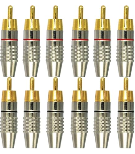Audio Stecker Adapter 4x Audiocrast Cinch-Stecker 24k Vergoldet Premium Rca Adapter F R Bessere Audio 430197