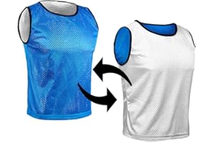 SPORTSBIBS Petos Respirable de Fútbol - Camisetas De Dos Caras De Malla Abierta y Ligera, Chaleco De Entrenamiento para Mujeres, Hombres, Jóvenes y Mayores, Muchos Colores, Sportivo Promozionale