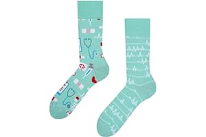 Dedoles Chaussettes Unisexe Homme Femme & Enfants beaucoup designs amusants Football Pizza Avocat Pompier Grenouille Plantes Cadeau gauche droite différent