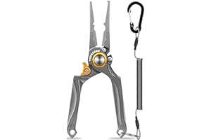 ‎TRUSCEND TRUSCEND Multifunktionale Angelzange, Arretierbare Handliche Angelzange mit Innovativem Ergonomischem Griff, Korrosionsbeständige Teflonbeschichtete Angelausrüstung für Salzwasser, Tolle Angelgeschenk