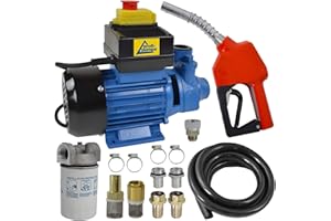 AMUR Bomba Diesel - Bomba DE Combustible - Bomba Gasoleo - Bomba TRASVASE GASOLEO Set Profi 600" Bomba DE Barril 230V, con Manguera, Filtro diésel con Filtro Intercambiable