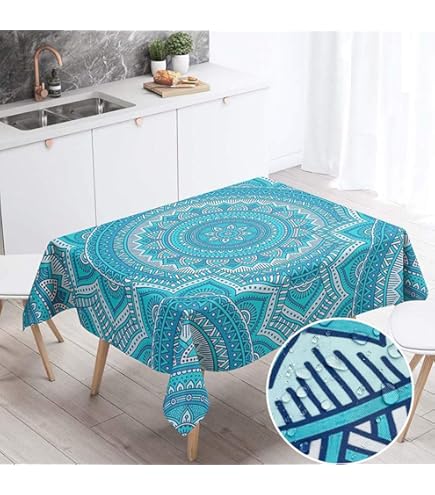 Manteles De Mesa Mantel, Morbuy Rectangular Impresión 3D Cebra Multicolor Impermeable Antimanchas Lavable Manteles Para Cocina O Salón Comedor Decoración Del Hogar (Blanco Zoológico,140x140cm