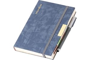 DONFULFIP Agenda 2025 A5, página por día, agenda 2025 de enero a diciembre, planificador anual completo 2025, agenda diaria de tapa dura con pestañas mensuales coloridas, bolígrafo, lazo para bolígrafo,