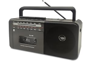 CTDZLED Cassette Player Bluetooth Boombox, Tape Recorder AM/FM/SW Radio Stereo Tape Player/Recorder with Big Speaker and Earphone Jack, USB/TF/MP3 Tape Player AC Powered or Battery Operated