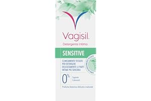 Vagisil Limpiador íntimo para mujer Sensitive, higiene íntima diaria, pH equilibrado, para piel sensible, extra suave, sin jabón, colorantes ni perfume, 250 ml