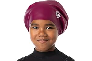 SOUL CAP - Kids Swim Cap – Large Swimming Cap for Children with Long Hair, Braids, Dreadlocks, Weaves, Extensions, Curls & Afros – Silicone