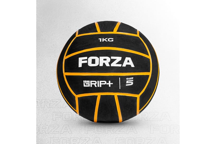 FORZA Weighted Water Polo Ball – For Strength & Endurance Training, Premium Rubber, Grip+ Technology