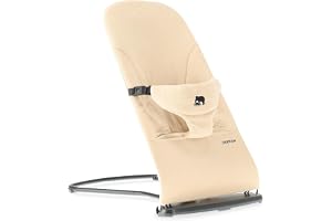 Deryan Teddy Bouncer 3-i-1 Wipstul – Babystol med Insats för Nyfödda, Vikbar & Lätt, Ergonomisk Babywippe för Nyfödda från Födseln till Småbarn - Creme