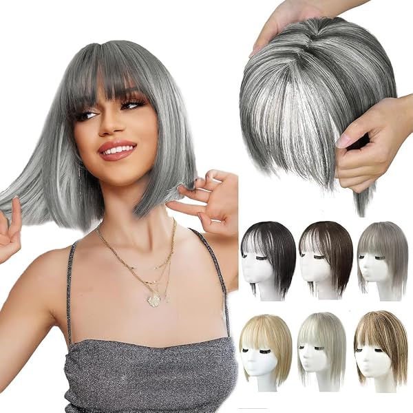 Echthaar-Topper Für Frauen – 25,4 Cm, Natürliches Schwarz, Mit Clips Für Dünner Werdendes Haar