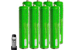 NRAONRN 400 mAh NI-MH Batería AAA para Teléfonos Gigaset, Pilas Recargables AAA 400mAh 1,2 V Recargables para Panosonic Teléfonos Inalámbricos - 8 Unidades