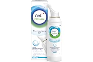 ‎OTRIVEN OtriNatural Nasenreinigung Soft, Nasenspülung, 100 % natürlich, Meerwasser Nasenspray, reinigt & spült Nasenhöhlen, Nasenspray, aus der Otriven-Familie, 0,9 % Natriumchlorid, 100 ml