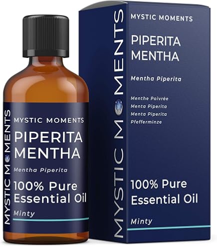 Olio Essenziale Di Menta Piperita Mystic Moments – 1 Kg, Puro, Naturale, Per Diffusori E Massaggi