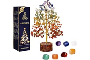 ABHISUBYA Healing Gemstone Bonsai Money Tree (Design15)